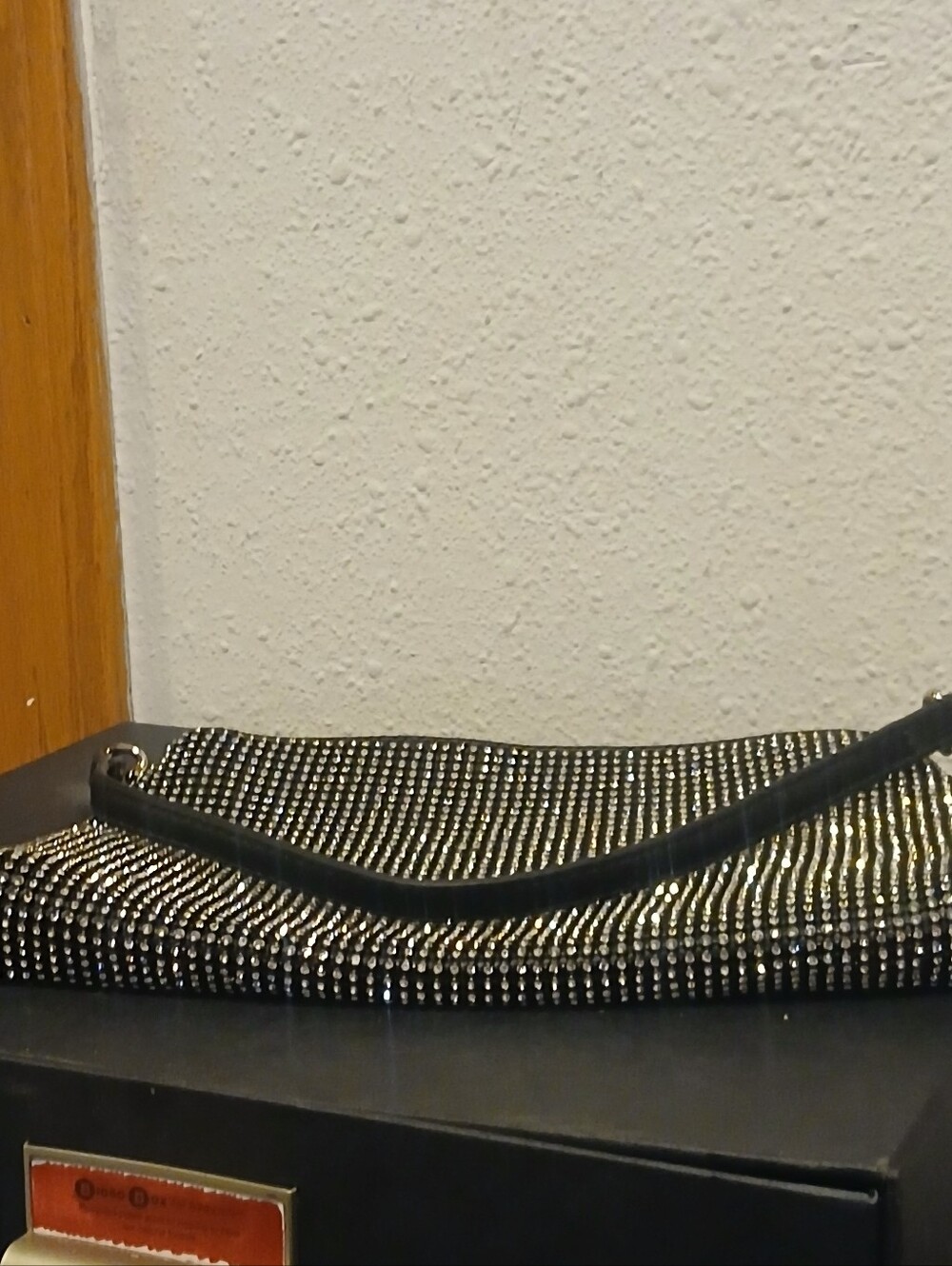 Stunning Black Rhinestone Crystal Handbag Shoulder Bag Evening Clutch/bag - Picture 8 of 9